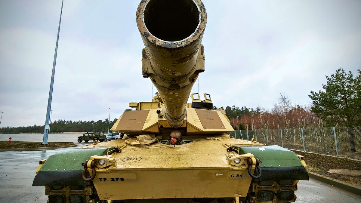 M1 Abrams należący do 278 Regimentu Kawalerii Pancernej US Army, stacjonującej rotacyjnie w rejonie Orzysza.