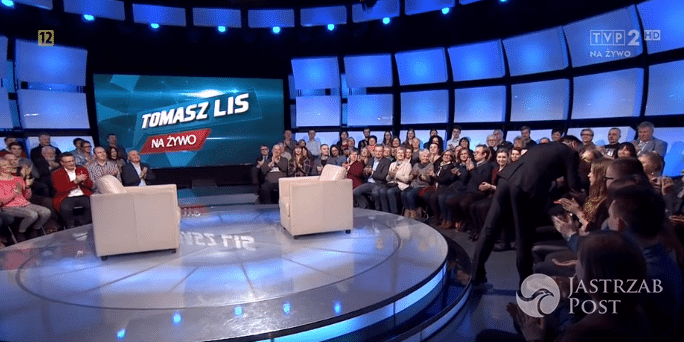 Tomasz Lis, screen z programu "Tomasz Lis na żywo"