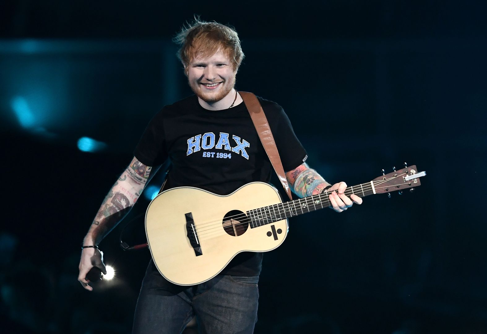 (EDITORIAL USE ONLY)  on stage at The BRIT Awards 2017 at The O2 Arena on February 22, 2017 in London, England.