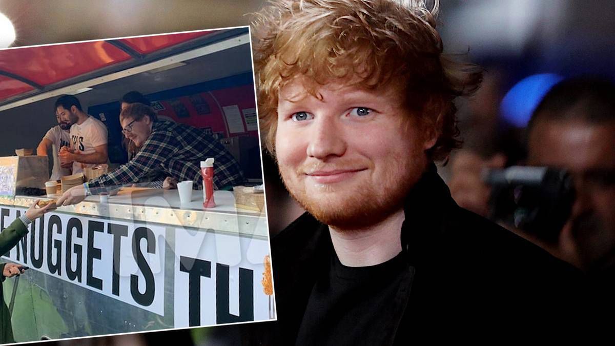 Ed Sheeran w budce z wegańskim fast foodem? Klienci przecierali oczy z niedowierzania. Nagranie podbija sieć