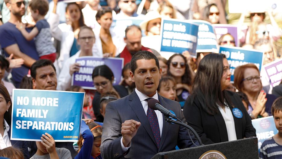 Protest przeciwko polityce imigracyjnej Trumpa w Los Angeles