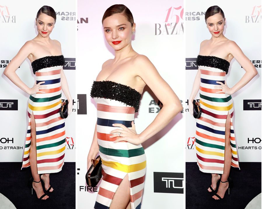 LOOK OF THE DAY: Miranda Kerr w stylizacji Carolina Herrera