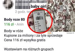 116 zł zamiast 39 zł. Na zamkniętych grupach kwitnie handel dziecięcymi ubrankami