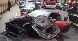 Ferrari California spłonęło w Warszawie
