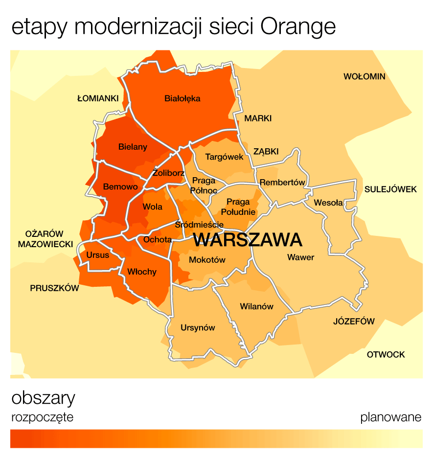 Orange: po modernizacji dwa razy więcej stacji w Warszawie