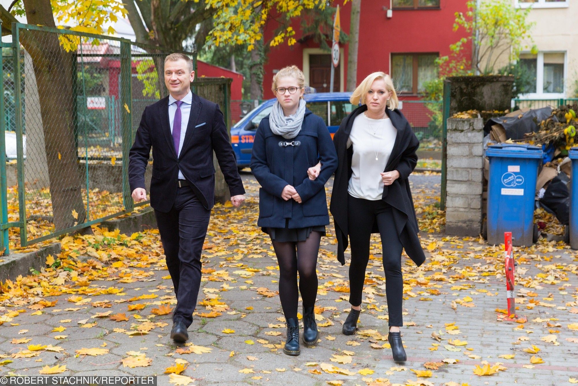 Sławomir Nitras z żoną i jedną z córek 