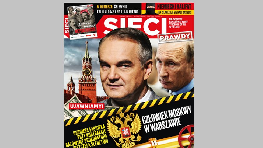 Okładka nowego numeru tygodnika "Sieci"