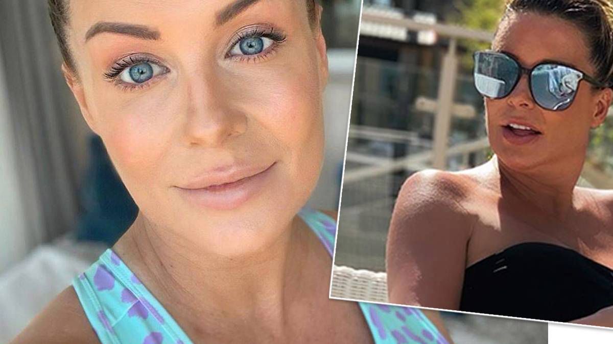 Małgorzata Rozenek na tarasie