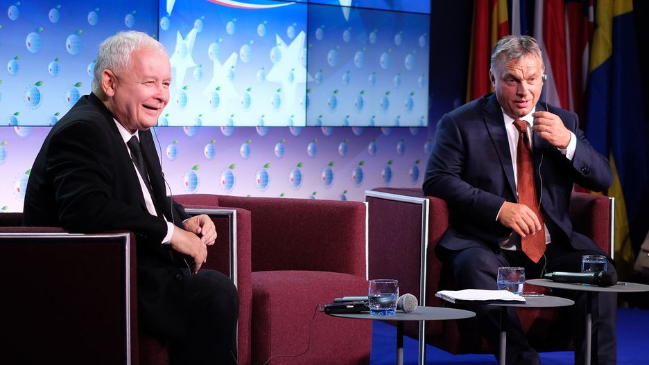 Prezes PiS Jarosław Kaczyński i premier Węgier Viktor Orban.