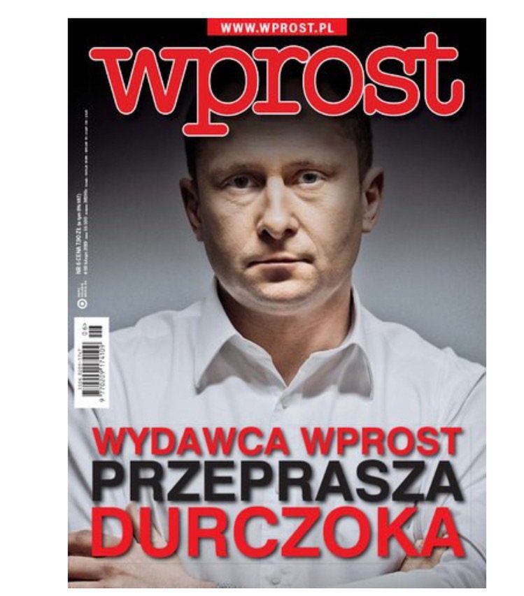 "Wprost" przeprasza Duroczka. Ale broni się, że nie napisał nieprawdy