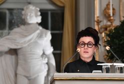 Sztokholm. Olga Tokarczuk podczas wykładu: ten, kto ma i snuje opowieść - rządzi