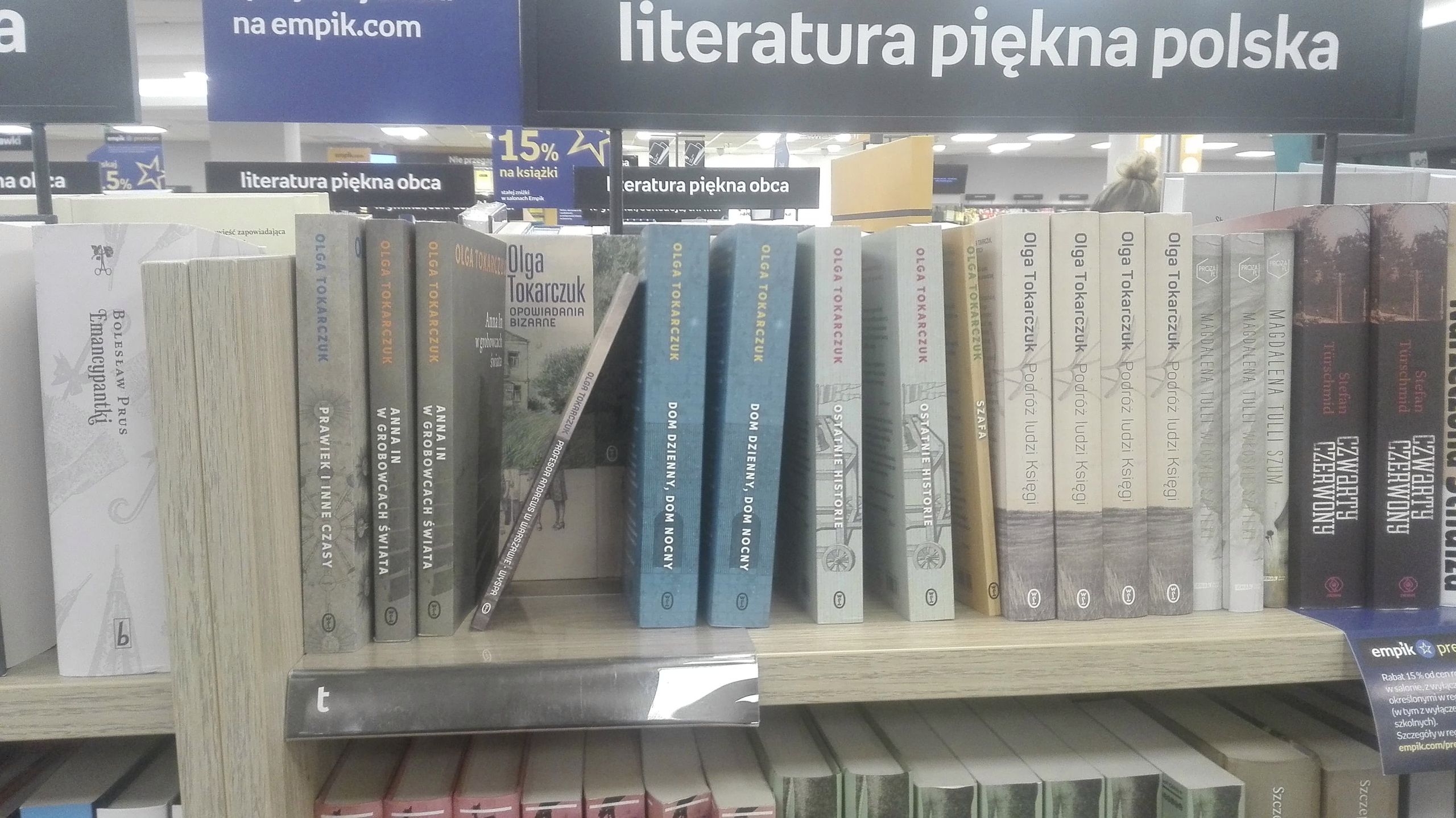 W ciągu godziny najnowsze tytuły Olgi Tokarczuk zostały wykupione z księgarń. 