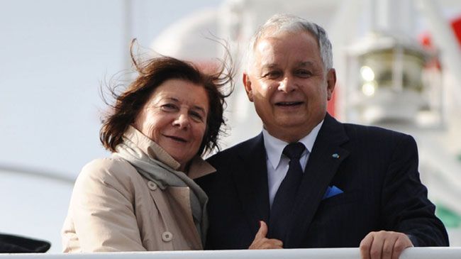 Prezydent Lech Kaczyński z żoną Marią
