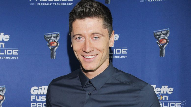 Robert Lewandowski, konferencja marki Gillette fot. AKPA
