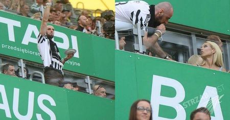 Marcin Gortat na meczu Juventus Turyn z Lechią Gdańsk w towarzystwie... Dody! [PAPARAZZI]