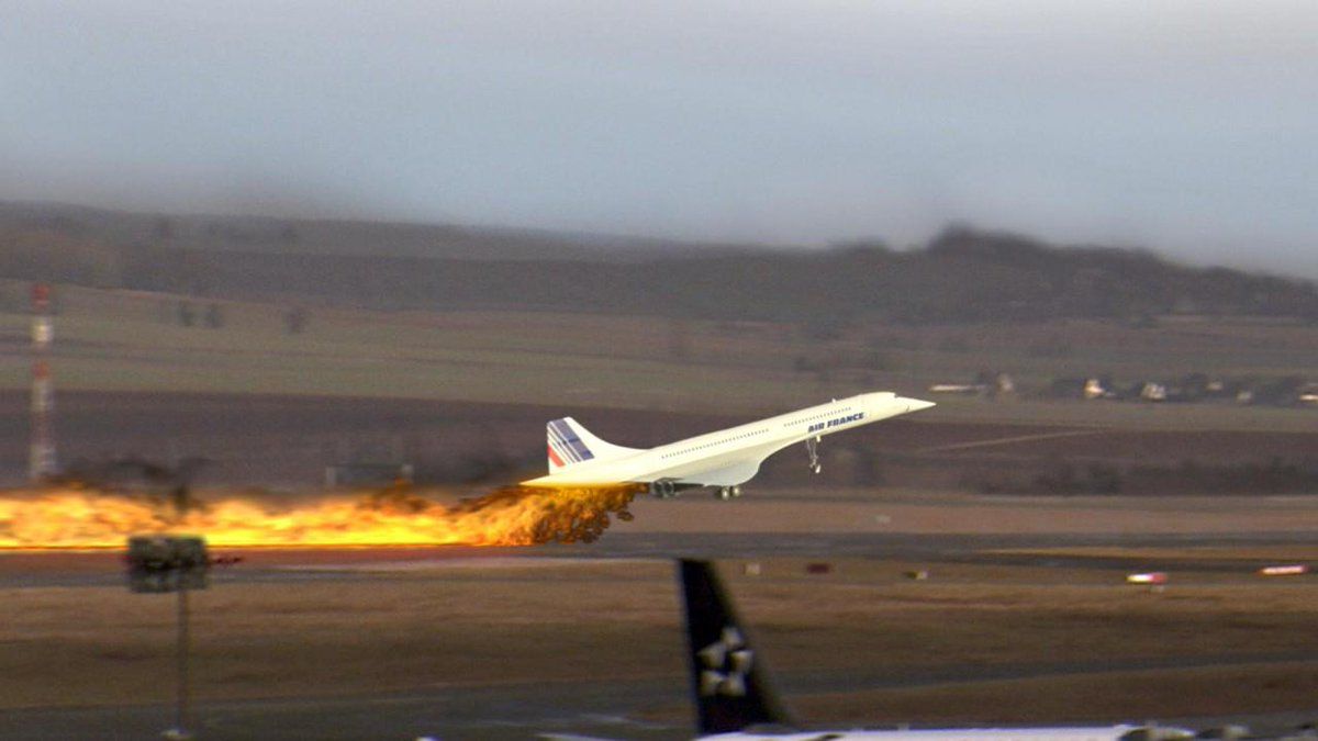 Concorde, lot Air France 4590, podczas tragicznego startu 