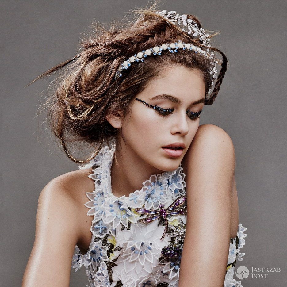 Kaia Gerber w sukience Erdem, sesja dla Teen Vogue, 2015 (fot. Teen Vogue)