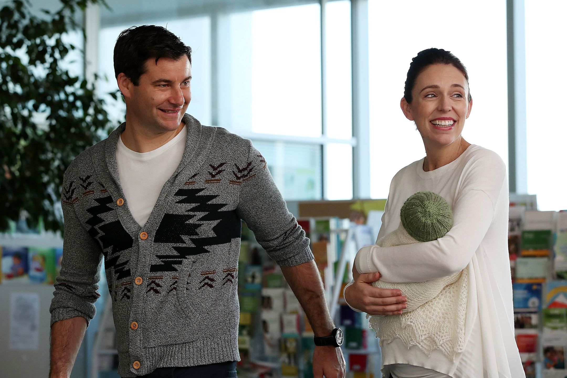 Jacinda Ardern z partnerem i córką