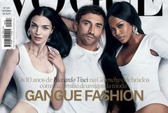 Riccardo Tisci, Mariacarla Boscono i Naomi Campbell w Vogue Brasil