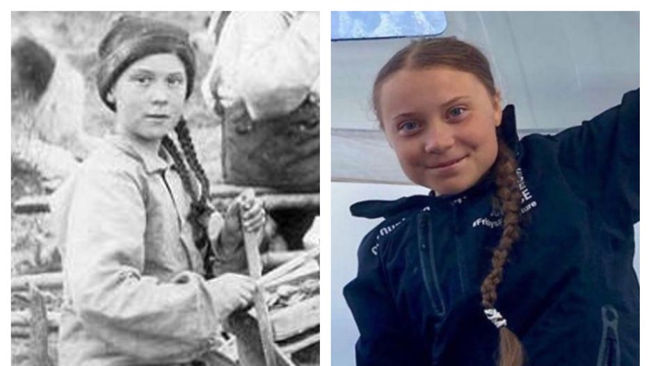 Greta Thunberg przypomina dziewczynkę sprzed 120 lat