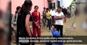 Molestowana hinduska wyśledziła swojego oprawcę i spoliczkowała go publicznie