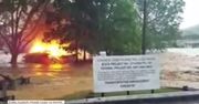 Powódź zmyła płonący dom w Wirginii Zachodniej