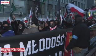 Skandaliczne hasła na Marszu Niepodległości. Relację przerwała jedna z uczestniczek