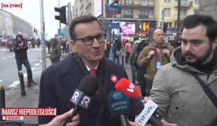 Morawiecki na Marszu Niepodległości. Padła odpowiedź ws. Ziobry
