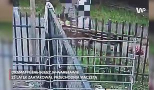 Zaatakował przechodnia maczetą. Są nagrania