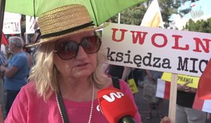 Przypomniała sprawę salcesonu. Gorąca atmosfera na proteście przed Sejmem