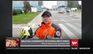 Marcin Borkowski do rannych dojeżdża na skuterze w 4 minuty