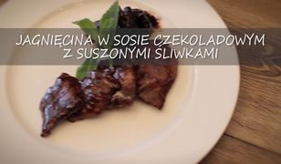 Jagnięcina w sosie czekoladowym ze śliwkami