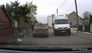 Kamera nagrała poślizg wielką ciężarówką z punktu widzenia kierowcy