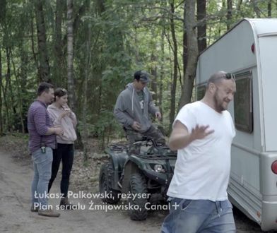 Łukasz Palkowski o pracy na planie "Żmijowiska"