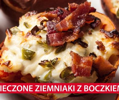 Pieczone ziemniaki z boczkiem