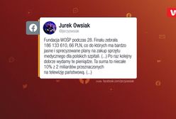 Wiceminister z PiS stanowczo: "Bez TVP nie byłoby WOŚP"