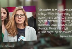 Wojna o krzyż. Wszystko przez wypowiedź posłanki