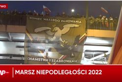 Nagle na marszu pojawił się taki plakat. "Koniec waszego panowania"