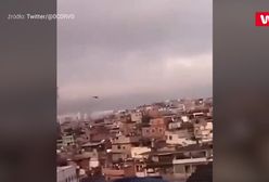 Ostrzał policyjnego helikoptera w Rio de Janeiro. Wszystko nagrał świadek