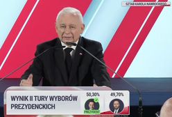 "Niagara kłamstw". Kaczyński reaguje na wyniki exit poll. Przemówienie prezesa PiS