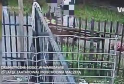 Zaatakował przechodnia maczetą. Są nagrania