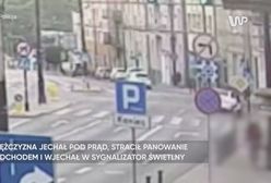 Pijany jechał pod prąd. Wszystko nagrał monitoring