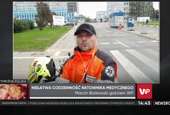 Marcin Borkowski do rannych dojeżdża na skuterze w 4 minuty