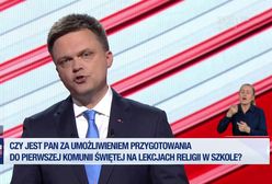 Debata prezydencka w TVP. Szymon Hołownia ostro o Andrzeju Dudzie. Poszło o rozdział Kościoła od państwa