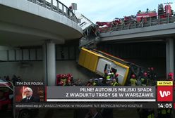 Warszawa. Wypadek autobusu na S8. "Akcja strażaków jest jak gra w ciężkie bierki"