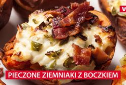 Pieczone ziemniaki z boczkiem