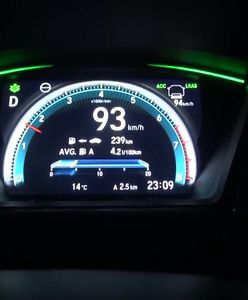 Honda Civic 5D 1.5 VTEC Turbo 182 KM (AT) - pomiar zużycia paliwa
