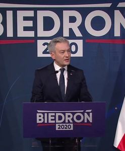 Wybory prezydenckie 2020. Robert Biedroń o Oldze Tokarczuk na konwencji