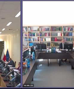 Nietypowe zdarzenie na głosowaniu w KRS. W tle słychać kobiecy głos