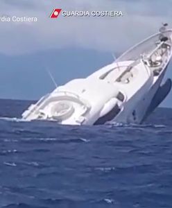 40-metrowy jacht zatonął u wybrzeży Włoch. Nagranie służb ratunkowych
